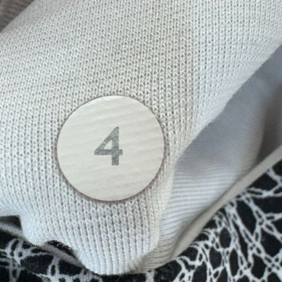 Lululemon Wunder Under Leggings Women 4 Black White Jacquard Luon Full Length - Picture 4 of 7